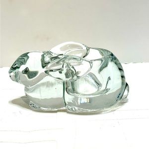 Bunny/Rabbit Solid Glass Candle Holder